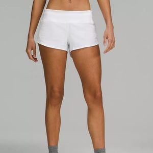 Lululemon Speed Up Low-Rise Lined White Shorts 2.5”